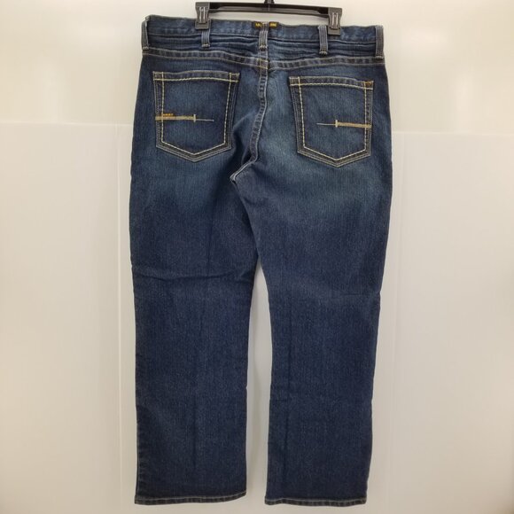 Ariat Rebar M4 Low Rise Boot Men's 38x30 Dark Wash Denim Western Blue Jeans - Picture 2 of 10